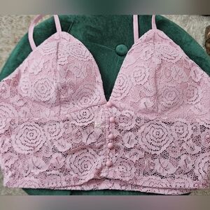 Pink Lace Bralette